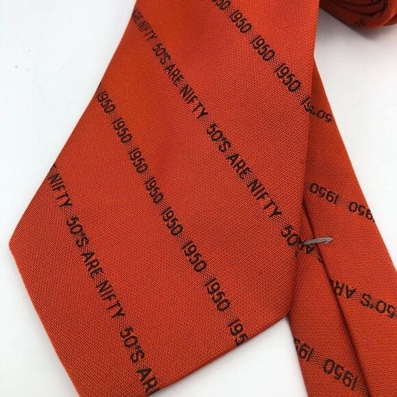 Men's Vintage Princeton 50s Are Nifty Silk Blend Tie - Mid Century - Picture 2 of 5